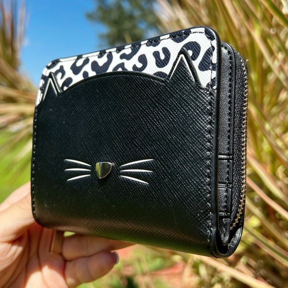 NWT Kate Spade Bifold Zip Around Wallet Black - Picture 4 of 7